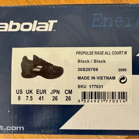 Babolat Propulse Rage All Court Shoes - Men’s Size 8 - Picture 2 of 2